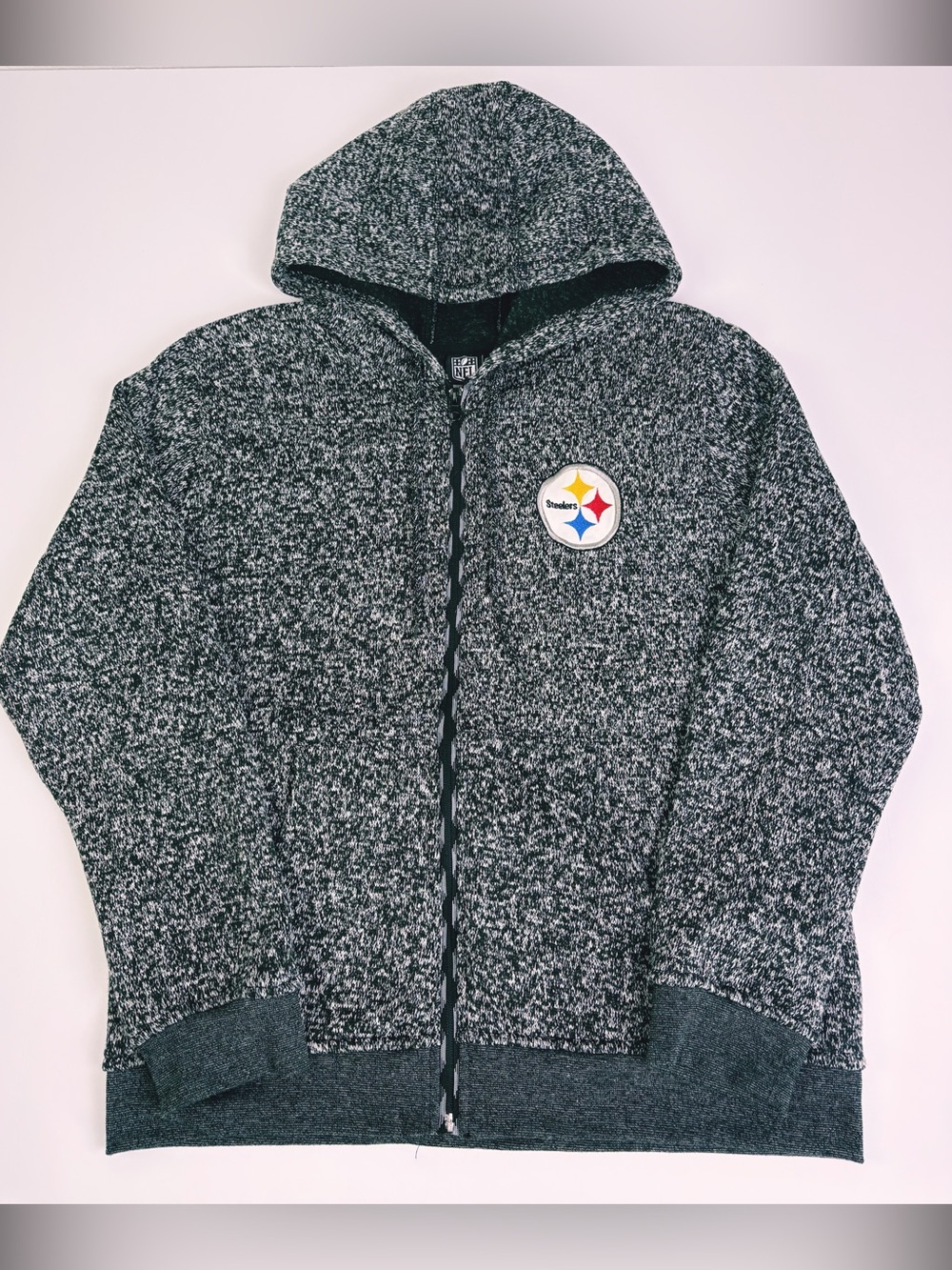Pittsburgh Steelers NFL Team Apparel Full
Zip Hoodie Jacket Men's L Gray
